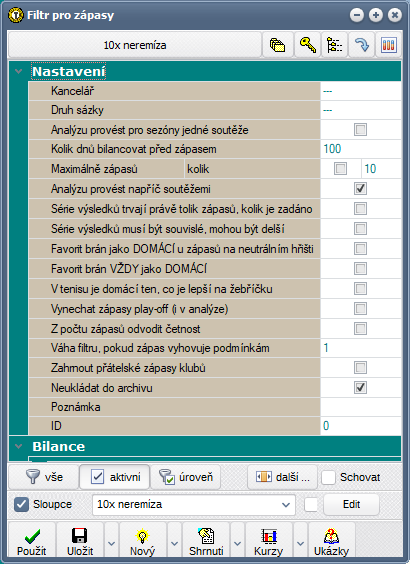 Filtr pro 10 neremíz v řadě