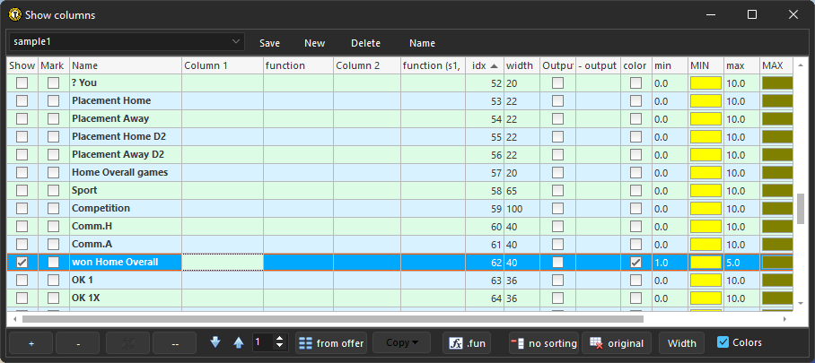 Filter for Offer window