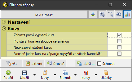 První kurzy